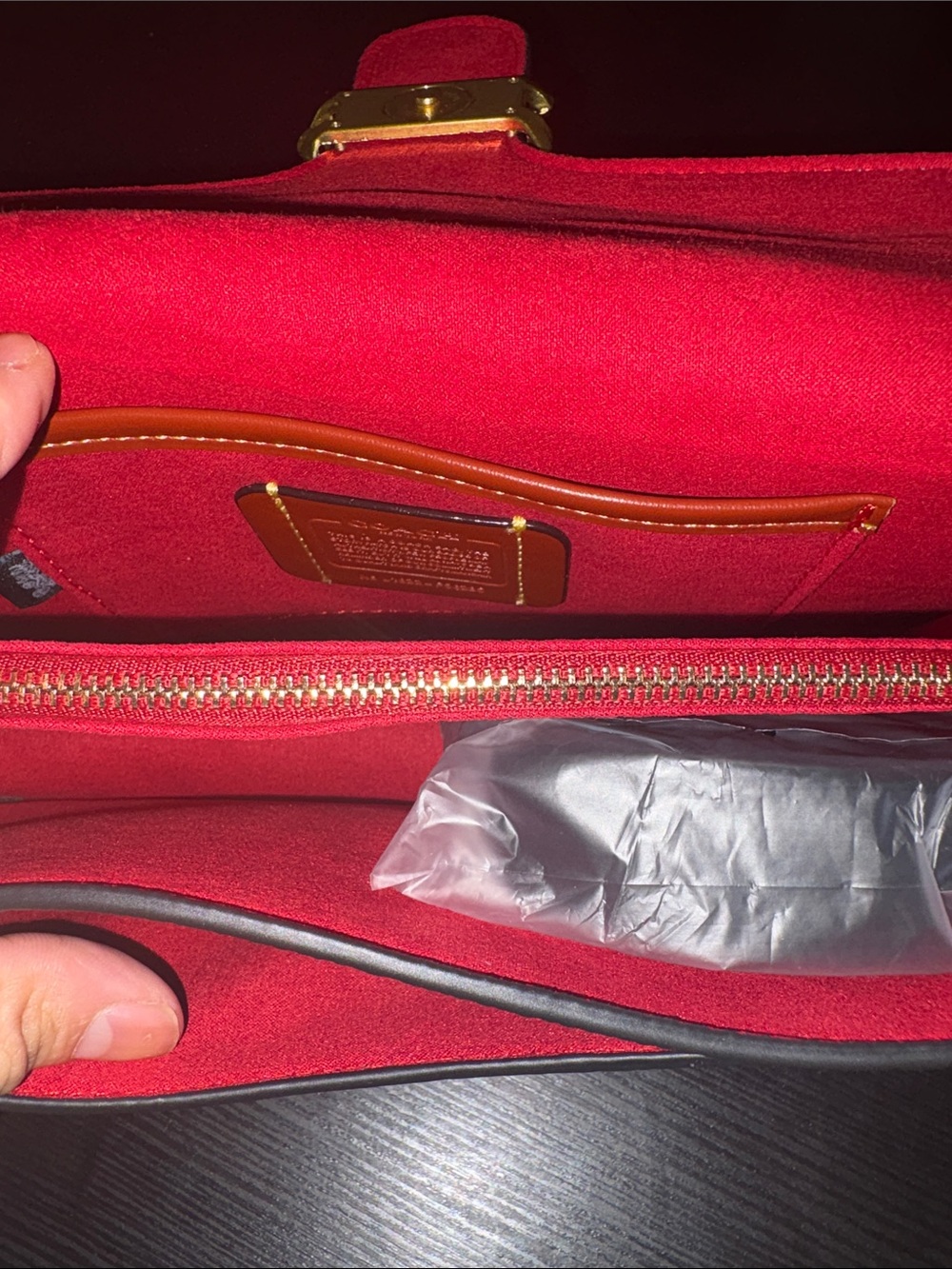 Coach Black Pebbled Leather Crossbody with Gold 'C' Accent - Picture 3 of 4